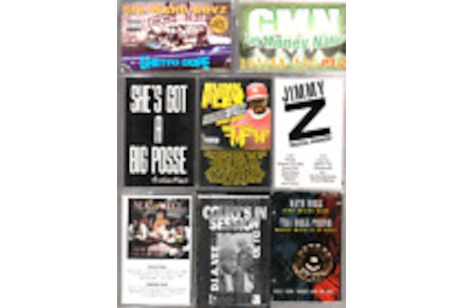 9 RAP CASSETTE LOT 5th Ward Boyz Nate Dogg G-funk Old School Mixed Tape DJ A Vee