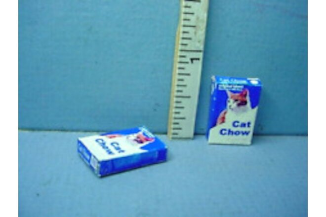 Miniature Cat Chow (2) #57029 Boxes Only Hudson River 1/12 Scale
