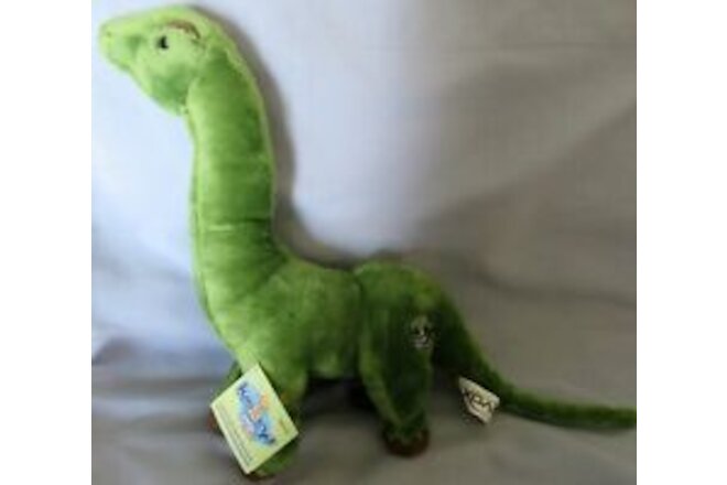 BRACHIOSAURUS - Kookeys Green Dinosaur Plush - 10 VOX - UNUSED CODE - 12" TALL