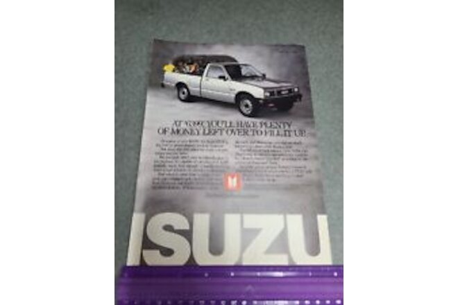 Vintage 1987 Isuzu Pup Pick Up Truck Print Ad
