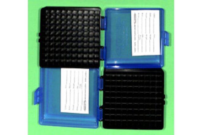 .25 ACP BLUE-BLACK (2) X 22 lr Ammo Box / Case / Storage 100 Rounds