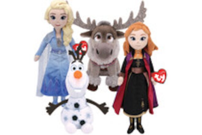 Elsa Anna Olaf Sven Bundle Ty Beanie Buddies Collection Disney's Frozen 2