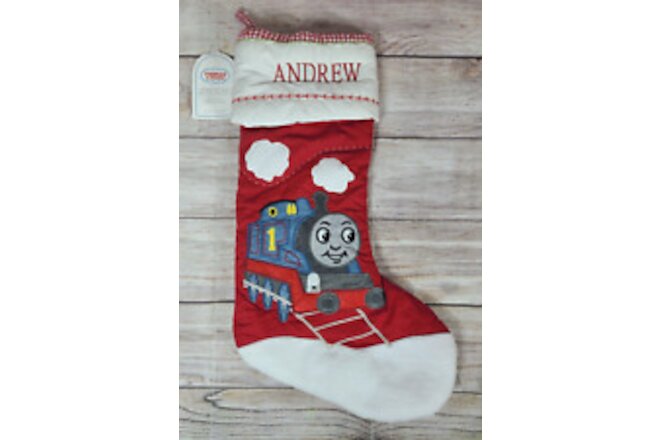 Pottery Barn Kids Thomas The Train Quilted Christmas Stocking Embroidered Andrew