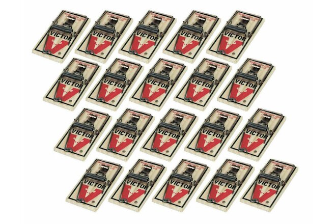 Victor M150 Lot of Twenty (20) Snap Spring Wooden Mouse Trap / Rodent Control