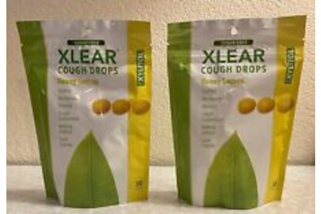 2pk Xlear Cough Drops Honey Lemon 60 Drops Ex 09/2025
