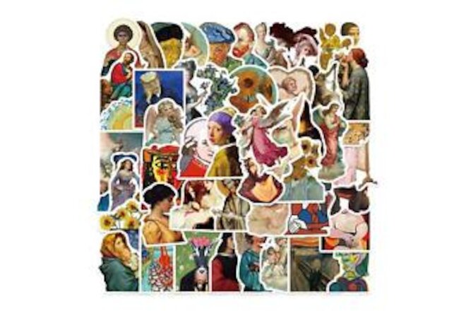 50Pcs Renaissance Art Stickers - Vinyl Vintage Aesthetic Artist Oil Painting ...