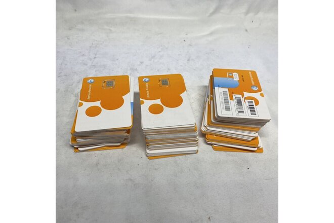 LOT OF 120 AT&T 4G-LTE FACTORY MICRO SIM CARD 40954