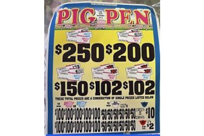 NEW pull tickets Pig Pen Jar Tabs - Seal