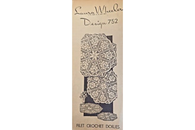 #752 Vintage ROSE FILET DOILY Pattern to Crochet (Reproduction)