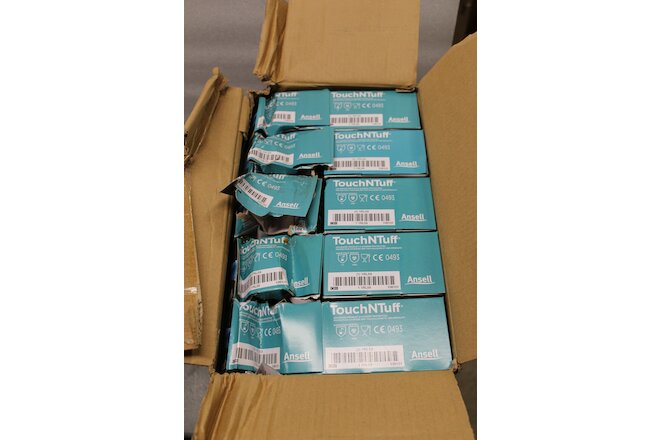 XL TouchNTuff NITRILE Food Compliant Gloves Powder Free 1000pcs Damaged Case Box