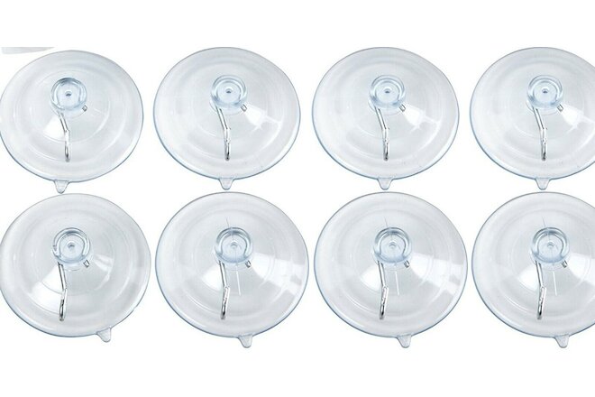World's Strongest All Purpose 1-3/4 inch Suction Cups with Hook  8 Hooks