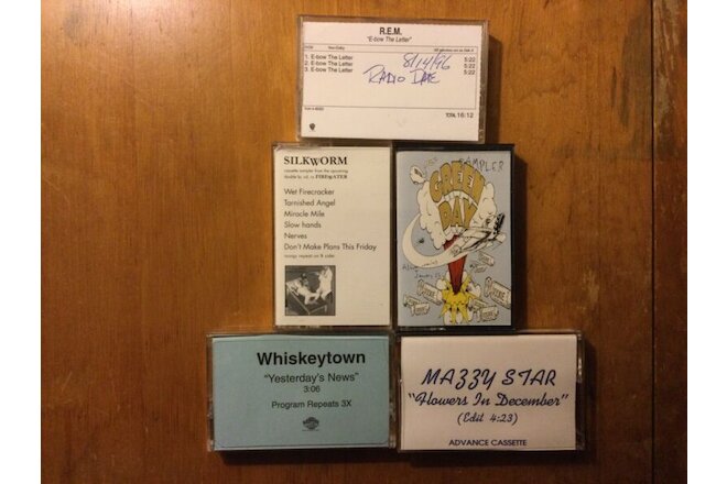 Lot of Rare 1990's Promo Cassettes--R.E.M./Green Day/Ryan Adams/Mazzy Star/Silkw