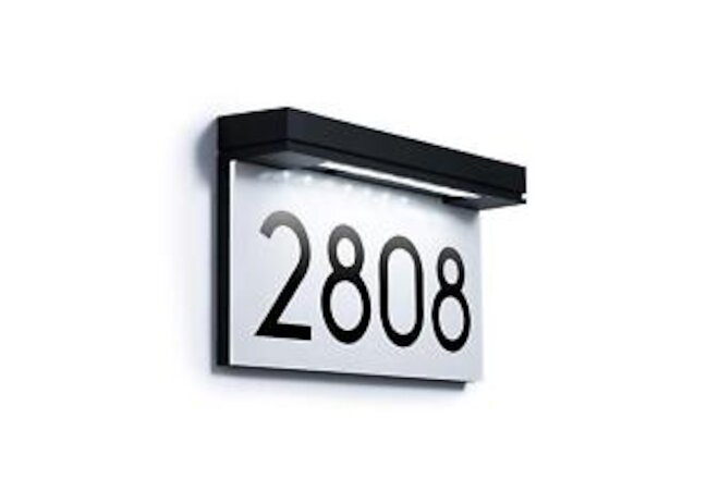 Aluminum Address Plaques for House Solar Powered House Number for Outside LED...