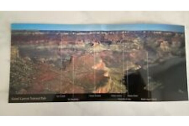 Vintage Postcard Grand Canyon View from Bright Angel Lodge Liz Hymans 10.5 x 4.5