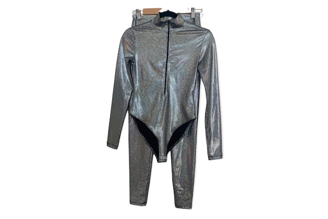 Forever 21 Metallic Shiny 2 Piece Romper/Playsuit Size S Rock New Year’s Eve