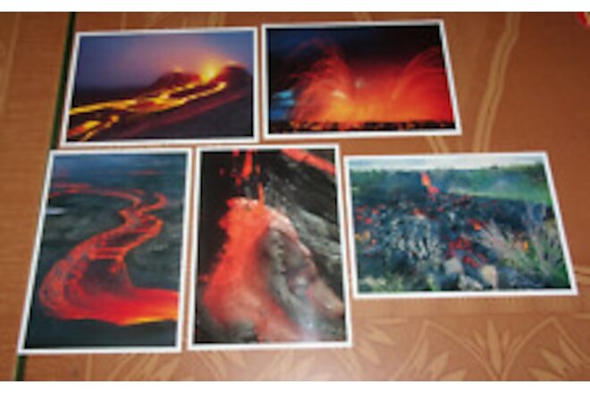 Lot of 5 Postcards 4.5 x 6 Hawaii Volcanoes National Park Volcano Soy Ink
