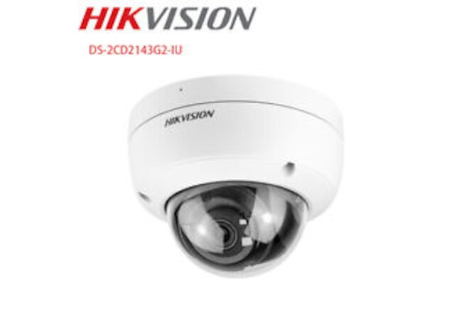 Hikvision 4MP DS-2CD2143G2-IU AcuSense Fixed Dome IP poe Camera  IP67 SD CARD