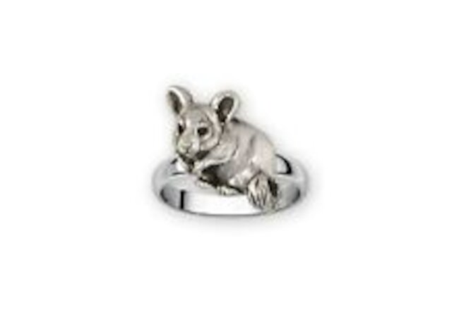 Chinchilla Jewelry Sterling Silver Handmade Chinchilla Ring  CL5-R