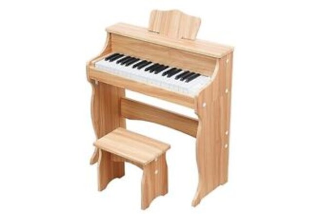 Wooden Kids Piano, 37 Keys Toddler Piano Music Educational Standard Edition
