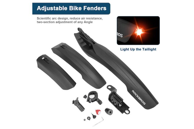 ROCKBROS Cycling Mountain MTB Bike Bicycle Front Mudguard Rear Fender Mud Guard