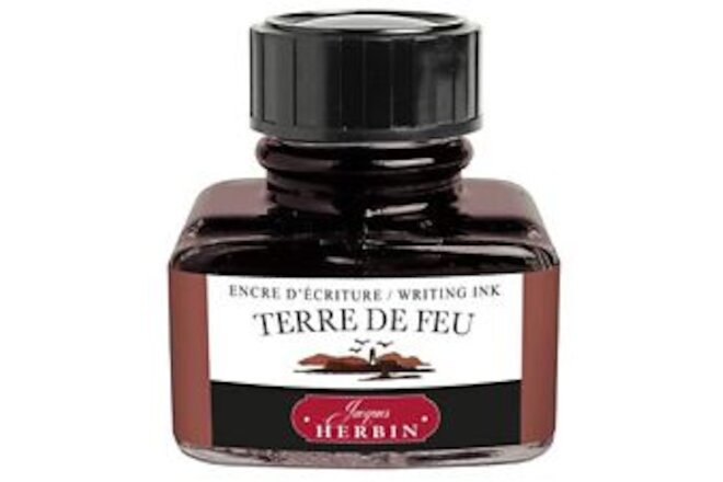 J. Herbin Fountain Pen Ink - 30 ml Bottled - Terre de Feu