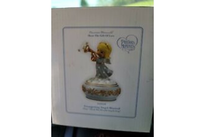 Precious Moments "Share The Gift of Love" Angel Playing Horn Musical Figurine