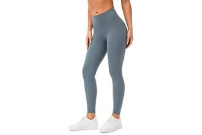 Lavento Womens All Day Soft Yoga Leggings Mid-Rise No Front Seam - Buttery Soft
