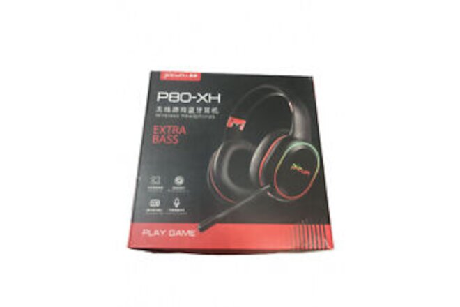 Picun P80X Stereo Bluetooth Wired/Wireless Gaming Headset with LED Vibration