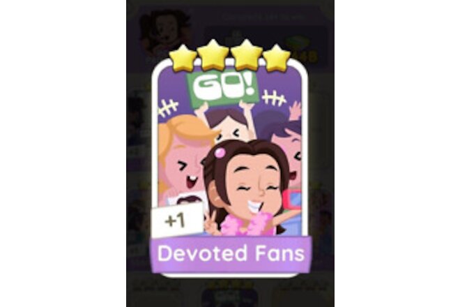 Monopoly Go Sticker - Devoted Fans ⭐️⭐️⭐️⭐️ (4 Star) / 1800+ feedback! 🇺🇸