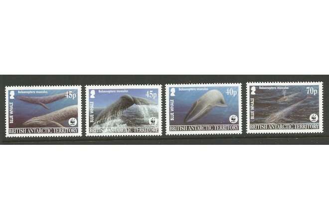 BRITISH ANTARCTIC TERRITORY,2003 BLUE WHALE CONSERVATION (4), S.G 361-364, MNH**