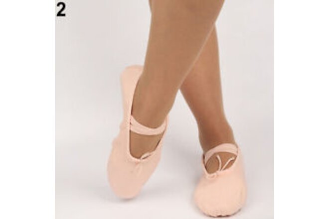 Kid Adult Canvas Soft Ballet Dance Shoes Pointe Dancing Gymnastics Slippers 74