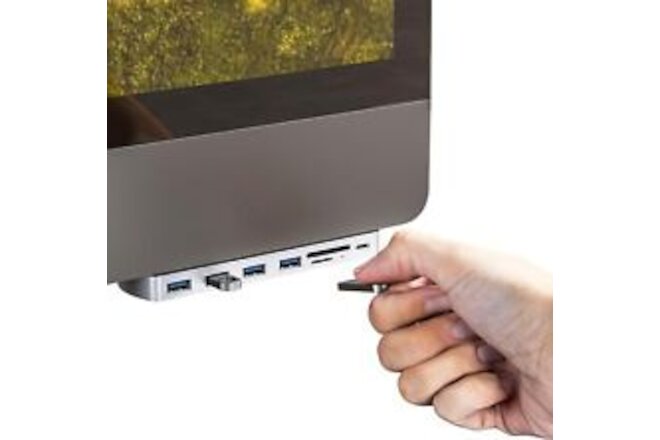 7-in-1 USB C Clamp Hub for 2017/2019/2020 iMac & iMac Pro USB-A/SD Card Reader