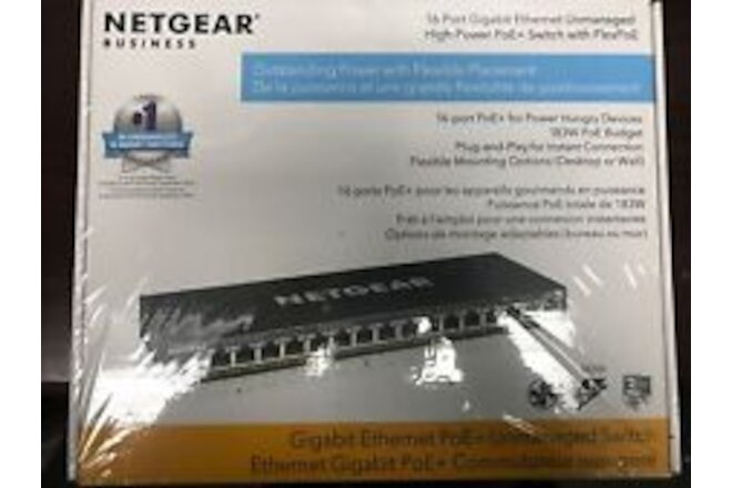 Netgear (GS316PP100NAS) 16 Port Rack Mountable Ethernet Switch
