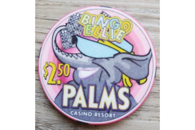 $2.50 Las Vegas Palms Bingo Ellie Casino Chip - Uncirculated