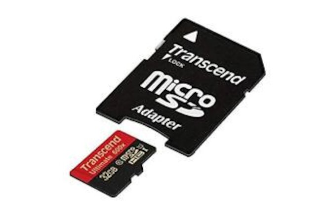 32 GB microSDHC Class 10 UHS-I Memory Card with Adapter 90 MB/S (TS32GUSDHC10U1)