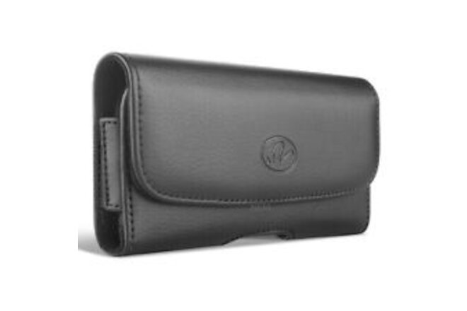 Wider Horizontal Leather Pouch Fits with Hard Shell Case 5.74 x 2.95 x 0.59 inch