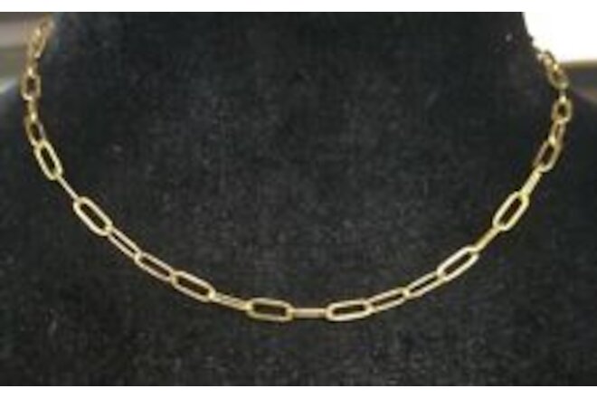 Jewlpire - Gold Link Chain/Choker Necklace 7 1/2 "and Bracelet 4" -NEW-