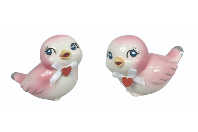 Target Spritz Valentines Day 3” Ceramic Love Birds Looking Straight & Up 2023