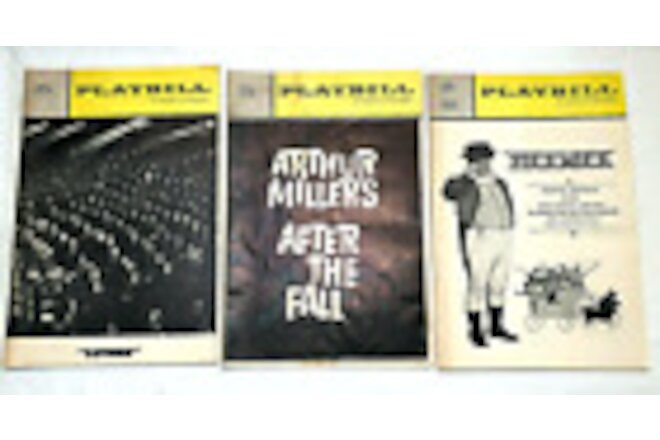 3 Playbill Theater Magazines LUTHER - AFTER THE FALL - PICKWICK 1964 65 VINTAGE
