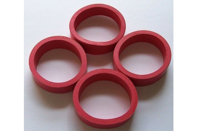Pinball Machine Flipper Rubber Rings 1.5" Pink Red Common Fits 3" Bats Lot Of 4