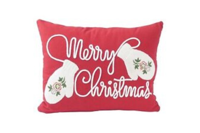 Hallmark Christmas Mittens Pillow with Gusset 16 x 12 Adorable New Winter Fun