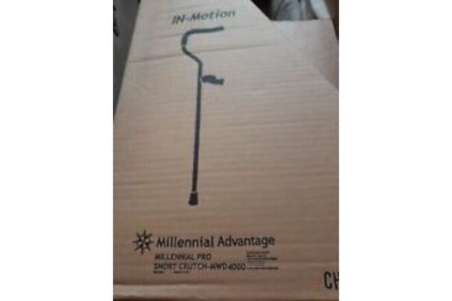 Millennial In Motion Pro Crutches (Underarm Crutch)Short Charcoal Gray Brand New