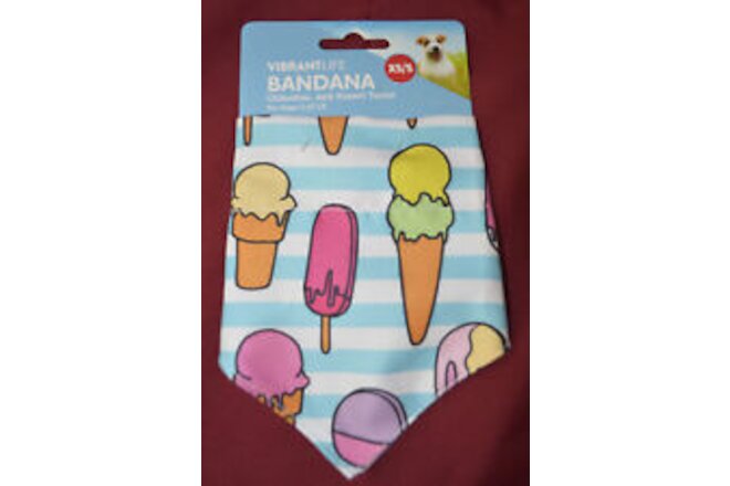 VibrantLife Dog Ice Cream Bandana Size S/XS