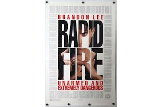 Rapid Fire - original DS movie poster 27x40 1992 Brandon Lee