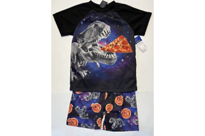 Quad Seven Dinosaur Pizza Pajama Set- Boy's Size 4/5  NEW
