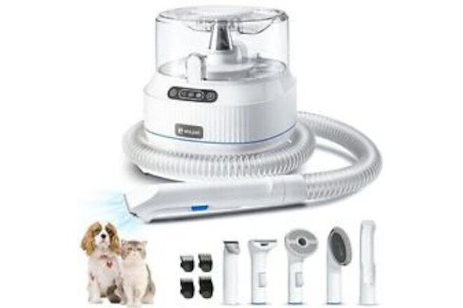 Dog Grooming Vacuum Kit 5-in-1 Pet Hair Clippers with Vacuum Suction 99.9%