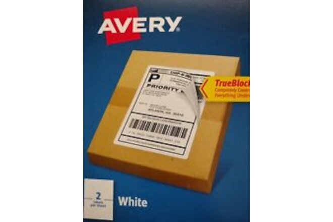 Avery Shipping Label - 5.5" Width X 8.5" Length Permanent 100 / Pack White