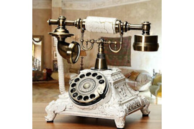 Vintage Telephone Antique Desk Phone Corded Retro Phone Rotary Antique Dial