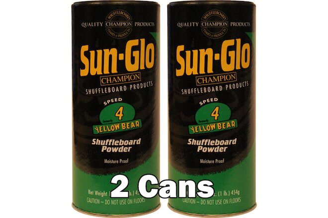 Sun-Glo Speed #4 Shuffleboard Table Powder Wax - 2 Cans