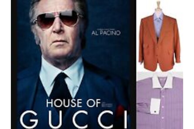 House of Gucci Movie Worn by Al Pacino Leonard Logsdail Blazer Geneva Shirt 46R